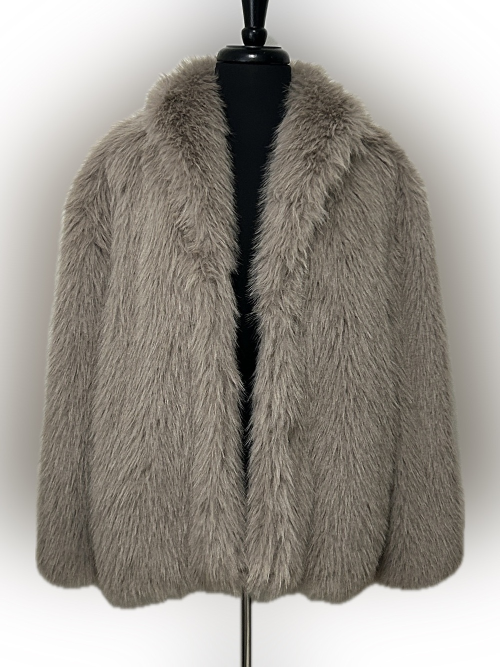 7 For All Mankind Taupe Faux Fur Chubby Jacket. Size Medium. Excellent condition